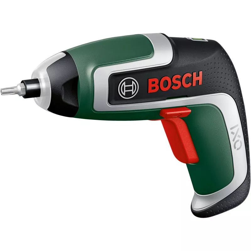 BOSCH Powertools IXO 7 Anniversary Set 3.6V belaidis atsuktuvas (žalia/juoda, Li-Ion 2.0Ah, antgalių rinkinys, sėklų rutuliukai, dėžutė)