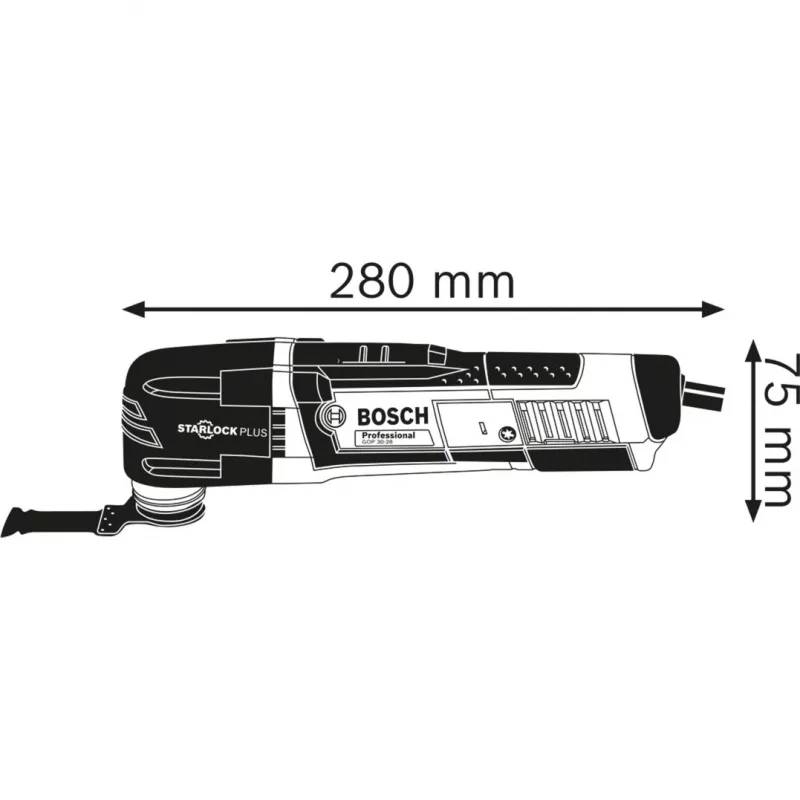BOSCH POWERTOOLS Daugiafunkcis pjūklas GOP 30-28 Professional (Mėlynas/Juodas, L-BOXX, 300 W, su priedais)