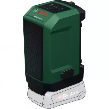 BOSCH POWERTOOLS UniversalSpeaker 18V-1 (Žalia/Juoda, Bluetooth, USB-C, Įrankis be akumuliatoriaus, POWER FOR ALL ALLIANCE)