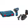 Bosch Professional GDS 12V-115 belaidis veržliasukis su 2x 3.0Ah Li-Ion akumuliatoriais, L-BOXX