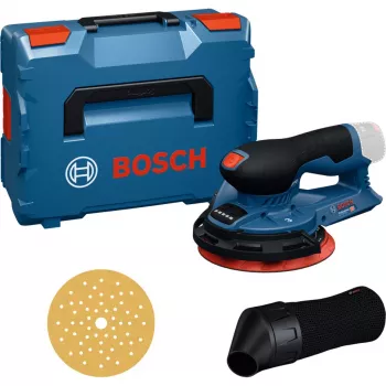 Bosch Professional GEX 12V-150-3 Belaidis atsitiktinės orbitos šlifuoklis (12V, 150 mm, bešepetėlis EC variklis, L-BOXX dėžutėje)