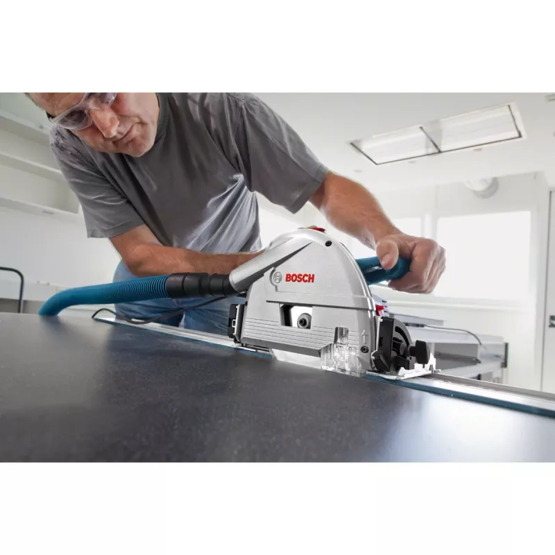 Bosch Professional GKT 55 GCE Plunge Saw with FSN 1400 Guide Rail, 1400 W, Blue, L-BOXX