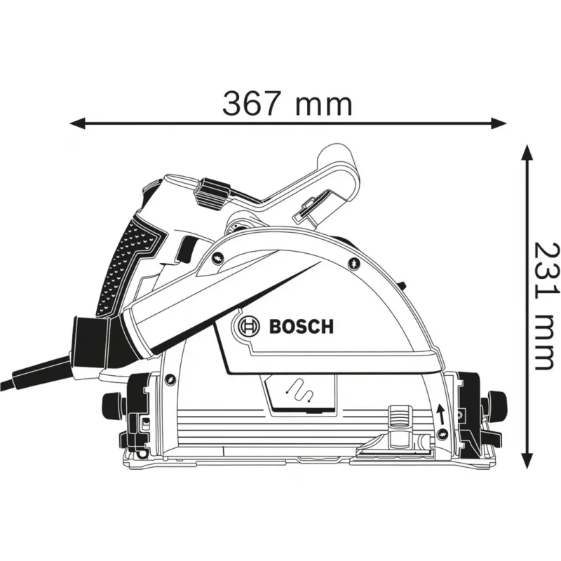 Bosch Professional GKT 55 GCE Plunge Saw with FSN 1400 Guide Rail, 1400 W, Blue, L-BOXX