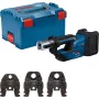 Bosch Professional GPT 18V-19 belaidis presavimo įrankis 18V Solo komplektas SV (3 Compact SV nasrai, L-BOXX, be akumuliatoriaus/įkroviklio)