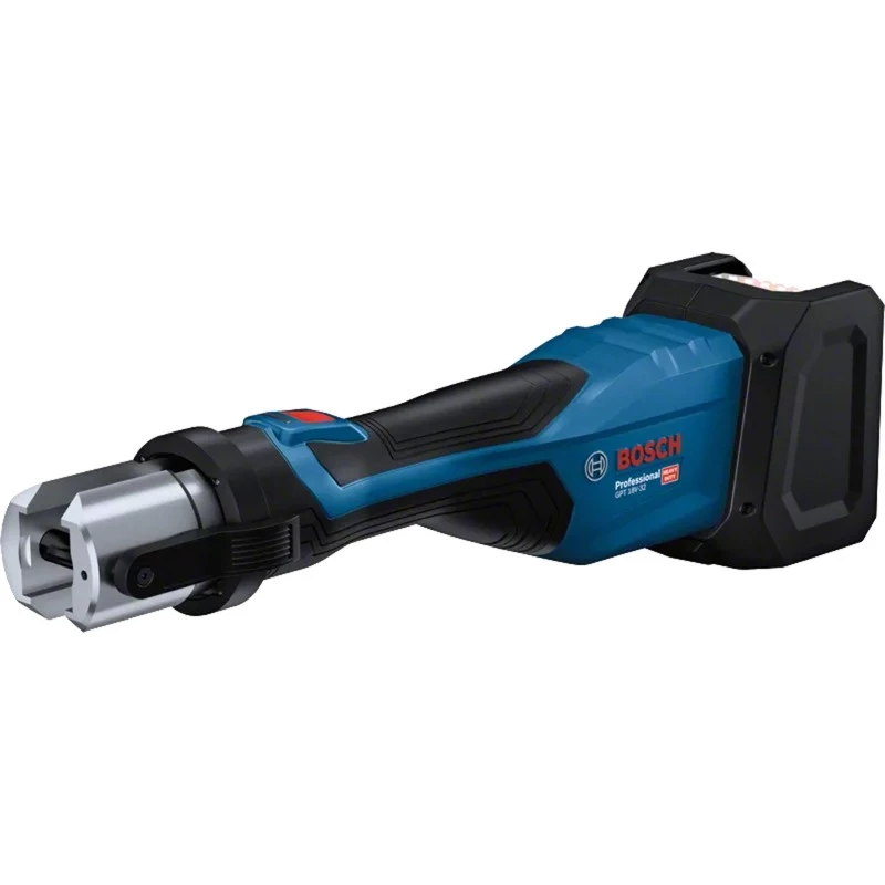 Bosch Professional GPT 18V-32 akumuliatorinis presavimo įrankis (be akumuliatoriaus ir įkroviklio, 3 standartiniai SV presavimo žnyplės, L-BOXX)