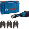 Bosch Professional GPT 18V-32 akumuliatorinis presavimo įrankis (be akumuliatoriaus ir įkroviklio, 3 standartiniai SV presavimo žnyplės, L-BOXX)