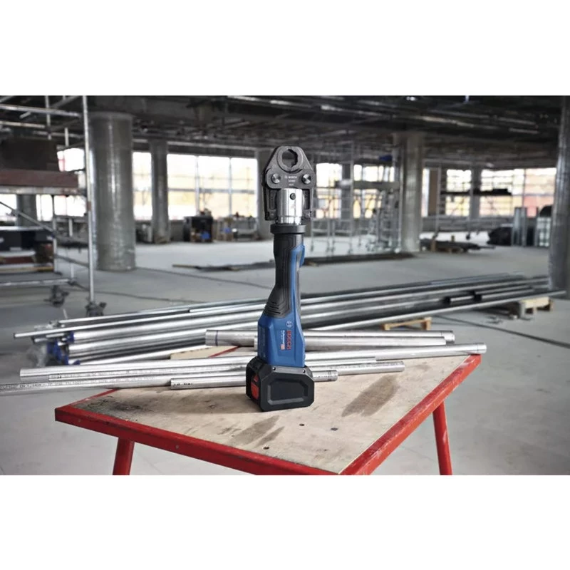 Bosch Professional GPT 18V-32 belaidis presavimo įrankis, Solo versija, Kit TH, 18V, mėlynas, be akumuliatoriaus ir įkroviklio, 3 standartiniai TH presavimo nasrai, L-BOXX dėkle