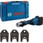 Bosch Professional GPT 18V-32 belaidis presavimo įrankis, Solo versija, Kit TH, 18V, mėlynas, be akumuliatoriaus ir įkroviklio, 3 standartiniai TH presavimo nasrai, L-BOXX dėkle