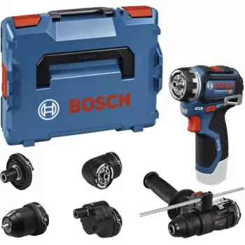 Bosch Professional GSR 12V-32 FC belaidis gręžtuvas/suktuvas 12V (mėlyna/juoda, be akumuliatoriaus, 5 adapteriai, L-BOXX)