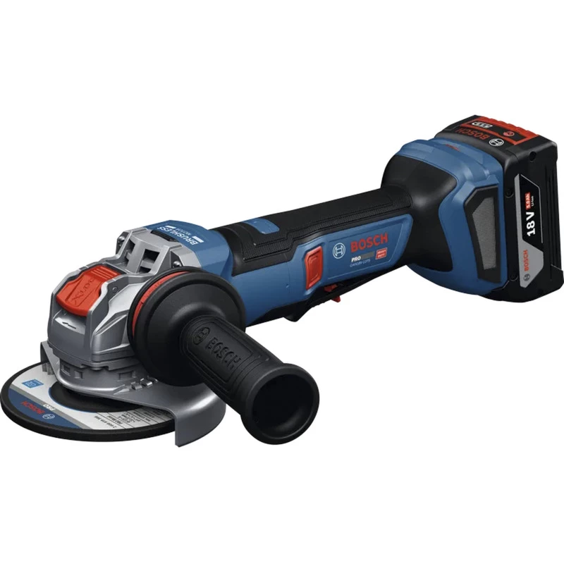 Bosch Professional GWX 18V-11PS belaidis kampinis šlifuoklis Solo, 18V, 125mm, X-LOCK, mėlyna/juoda, be akumuliatoriaus ir įkroviklio