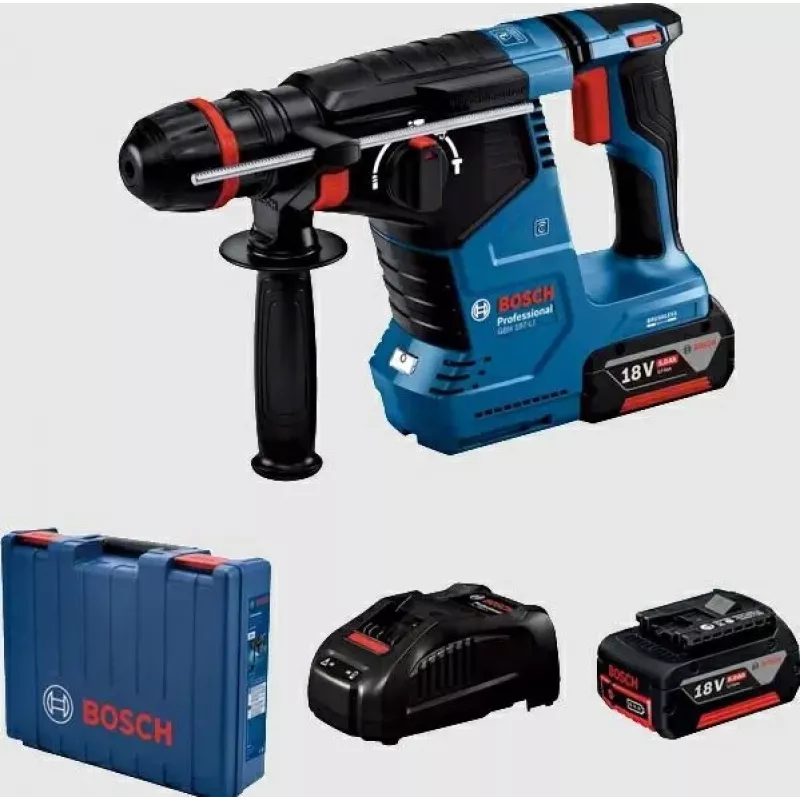 BOSCH Rotary Hammer GBH 187-LI 2.4J 2x5.0Ah One Chuck