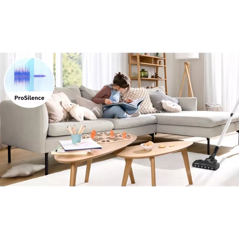 Bosch Serie 6 ProSilence dulkių siurblys su maišeliu BGB6SIL0L, titano juoda, 600 W, 4 l dulkių maišelis, HEPA filtras, 66 dB(A)