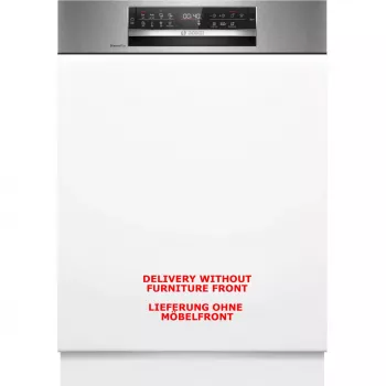 BOSCH SMI6ECS12E Serie 6 Pusiau integruota indaplovė (Šlifuotas nerūdijantis plienas, 60 cm, Home Connect)