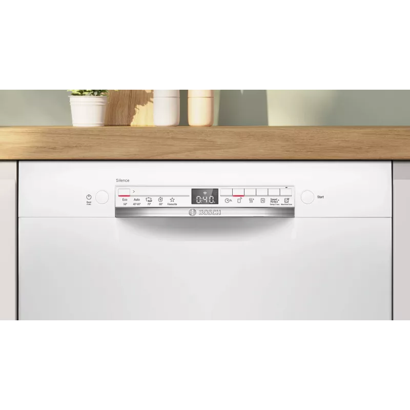 Bosch SMU2HTW08E įmontuojama indaplovė, 60 cm, 13 komplektų, 5 programos, energijos klasė C, AquaStop, balta