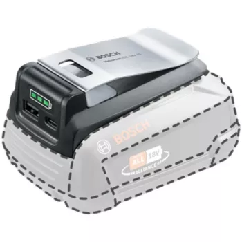 Bosch UniUSB 18V-15 įkroviklis, skirtas 18V POWER FOR ALL baterijoms, su USB-C prievadu (1600A02WS1)