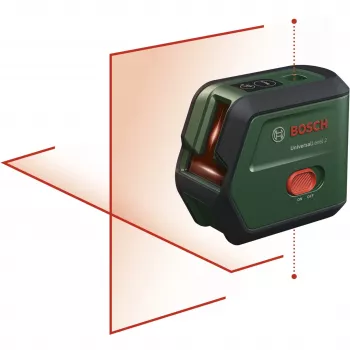 Bosch UniversalLevel 2 UNI rinkinys kryžminio linijinio lazerio su trikoju ir krepšiu 0603663FZ1