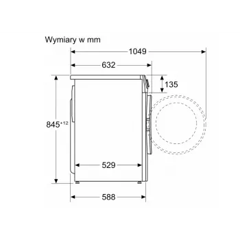 BOSCH WGG254ZGPL 9 kg priekinės apkrovos skalbimo mašina su i-DOS ir Home Connect