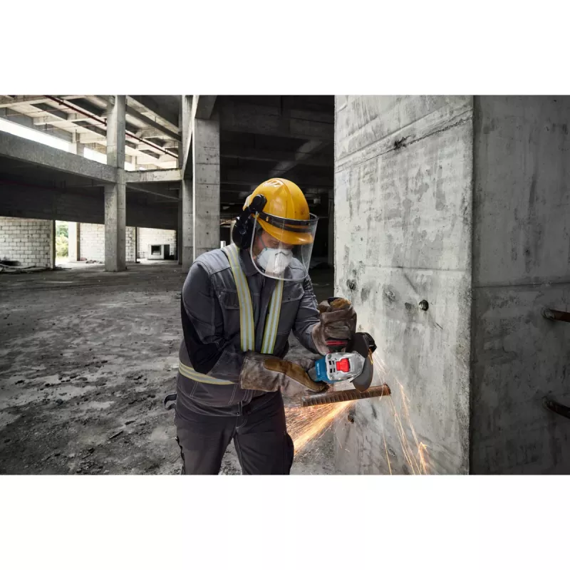 BOSCH X-LOCK belaidis kampinis šlifuoklis GWX 18V-11 S Professional Solo, 18V, 125mm, mėlynas/juodas, tik įrankis