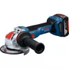 BOSCH X-LOCK belaidis kampinis šlifuoklis GWX 18V-11 S Professional Solo, 18V, 125mm, mėlynas/juodas, tik įrankis