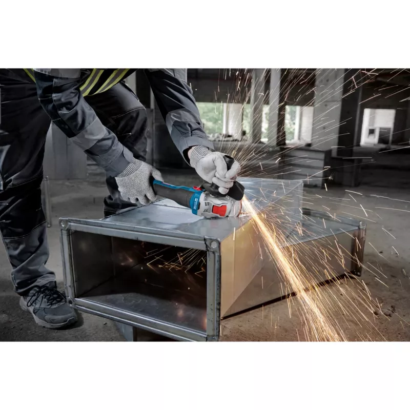 BOSCH X-LOCK belaidis kampinis šlifuoklis GWX 18V-8 Professional Solo, 18V, mėlynas/juodas, 125 mm (be akumuliatoriaus)