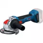 BOSCH X-LOCK belaidis kampinis šlifuoklis GWX 18V-8 Professional Solo, 18V, mėlynas/juodas, 125 mm (be akumuliatoriaus)