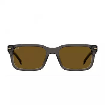 BOSS BOSS1628SKB7 Vyriški stačiakampiai akiniai nuo saulės Dark Havana pilki