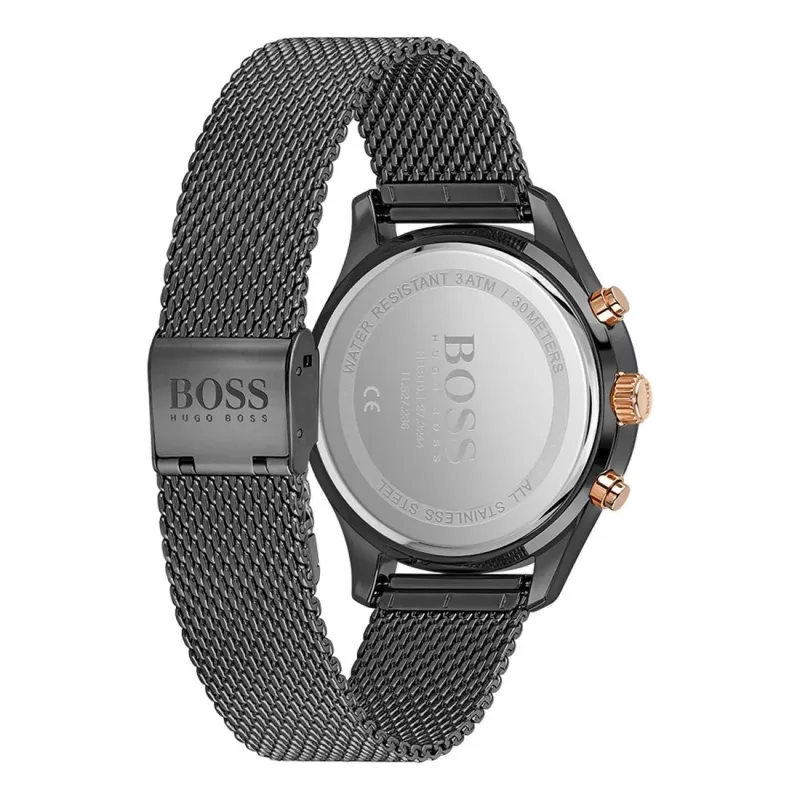 BOSS Hero vyriškas kvarcinis chronografo laikrodis 1513811 42 mm nerūdijantis plienas mėlynas ciferblatas