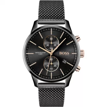 BOSS Hero vyriškas kvarcinis chronografo laikrodis 1513811 42 mm nerūdijantis plienas mėlynas ciferblatas