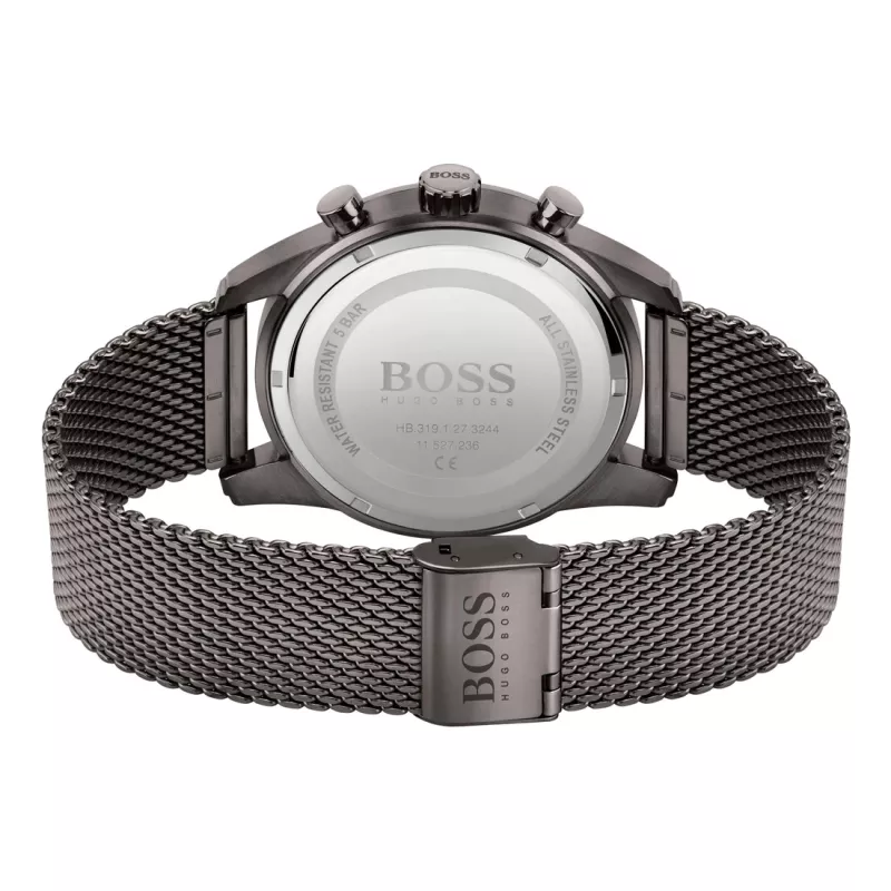 BOSS vyriškas laikrodis 1513837 Skymaster Chronograph mėlynu ciferblatu, nerūdijančiu plienu, 44 mm
