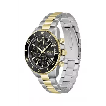 BOSS Vyriškas laikrodis 1513908 45mm Nerūdijantis plienas Mėlynas ciferblatas Chronografas