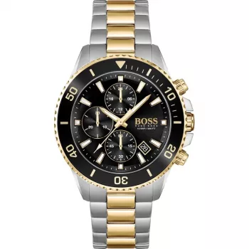 BOSS Vyriškas laikrodis 1513908 45mm Nerūdijantis plienas Mėlynas ciferblatas Chronografas