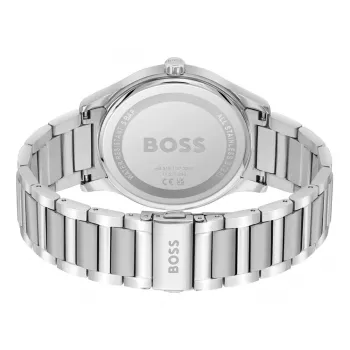 BOSS Vyriškas Laikrodis 1513979 Pilot Edition 43mm Mėlynas Ciferblatas Ruda Oda
