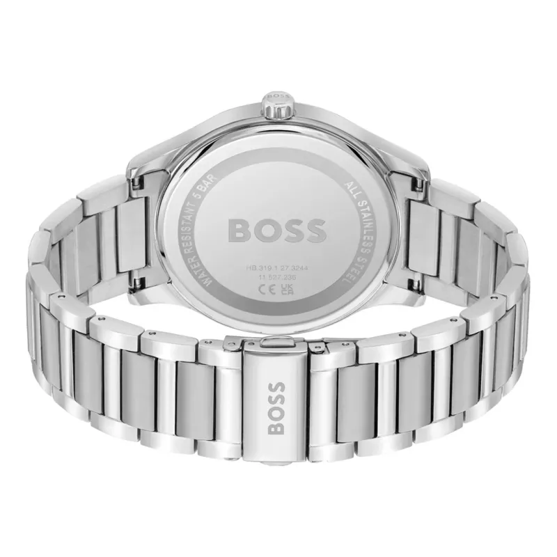 BOSS Vyriškas Laikrodis 1513979 Pilot Edition 43mm Mėlynas Ciferblatas Ruda Oda