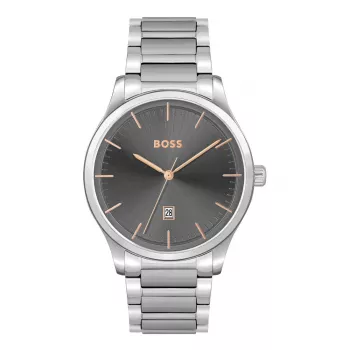 BOSS Vyriškas Laikrodis 1513979 Pilot Edition 43mm Mėlynas Ciferblatas Ruda Oda