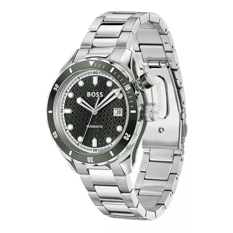 BOSS Vyriškas Laikrodis 1514178 42mm Nerūdijantis Plienas Mėlynas Ciferblatas Chronografas