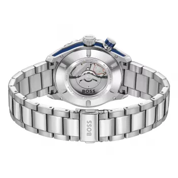 BOSS Vyriškas Laikrodis 1514212 42mm Nerūdijantis Plienas Mėlynas Ciferblatas Chronografas