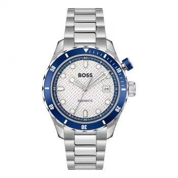 BOSS Vyriškas Laikrodis 1514212 42mm Nerūdijantis Plienas Mėlynas Ciferblatas Chronografas