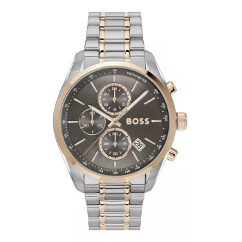 BOSS Vyriškas Laikrodis 1514252 44mm Kvarcinis Chronografas Nerūdijantis Plienas Silikonas Juodas