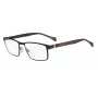 BOSS akiniai BOSS1119ITSYZ Vyriški stačiakampiai acetatiniai pilno rėmelio juodi rėmeliai pilki lęšiai 56/18/140 mm UV400
