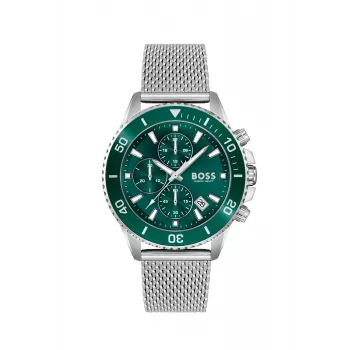BOSS Velocity Vyriškas Chronografo Laikrodis 1513905 46mm Juodas Silikonas