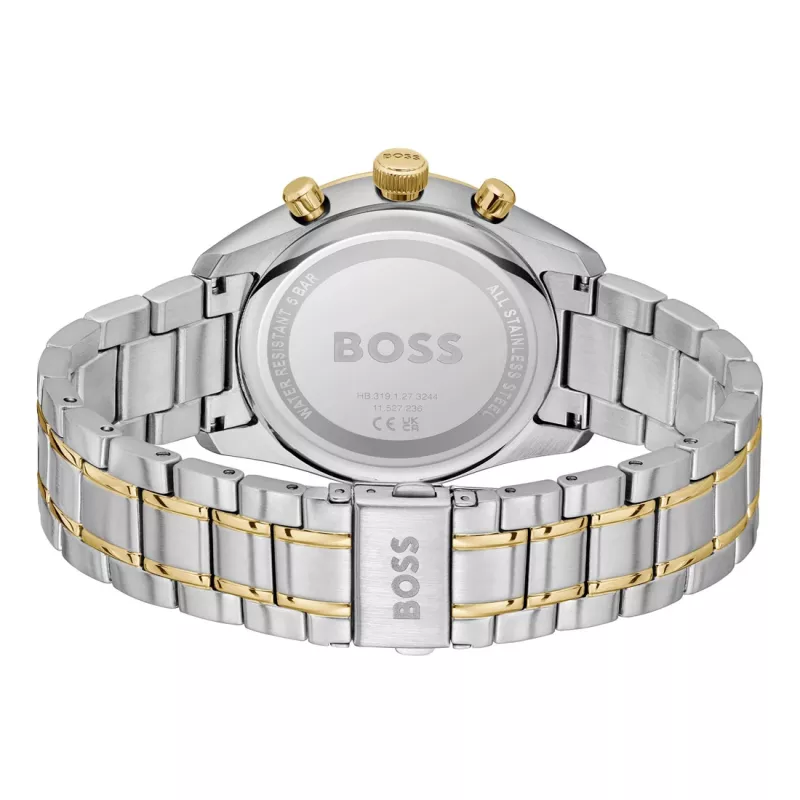 BOSS Velocity Vyriškas Kvarcinis Chronografinis Laikrodis 1514227 44mm Juodas Silikonas