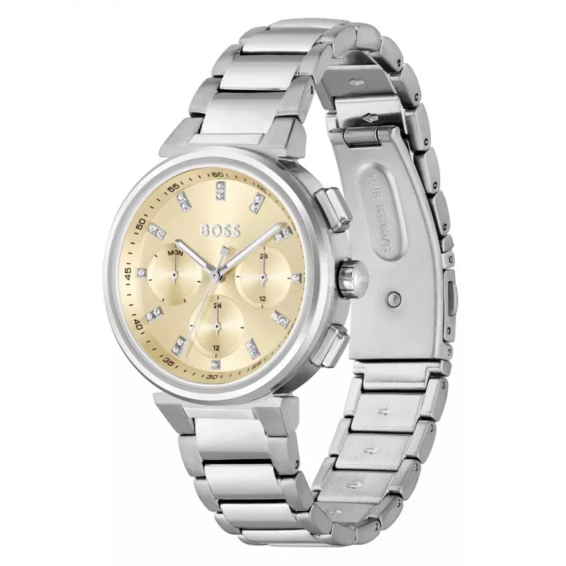BOSS Women's 1502676 Quartz Watch 37mm Stainless Steel Silver/Rose Gold