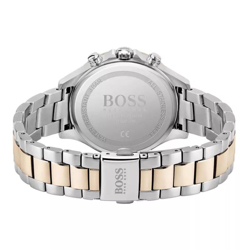 BOSS Moteriškas Laikrodis 1502564 38mm Nerūdijančio Plieno Tinklinė Apyrankė Sidabrinis