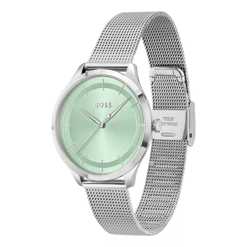 BOSS Moteriškas Laikrodis 1502636 36mm Sidabrinis Nerūdijantis Plienas Kvarcinis