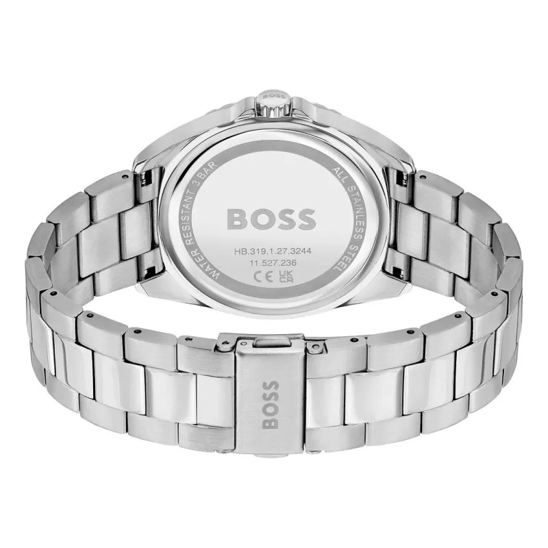 BOSS moteriškas laikrodis 1502732 38mm sidabrinis nerūdijančio plieno tinklelio kvarcinis