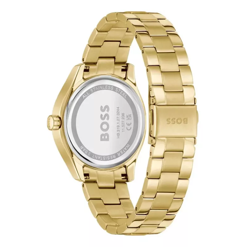 BOSS moteriškas laikrodis 1502745 38mm rožinio aukso nerūdijantis plienas