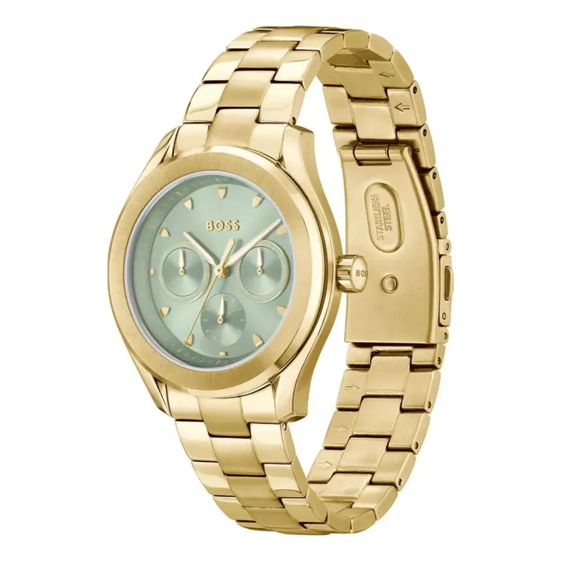 BOSS moteriškas laikrodis 1502745 38mm rožinio aukso nerūdijantis plienas