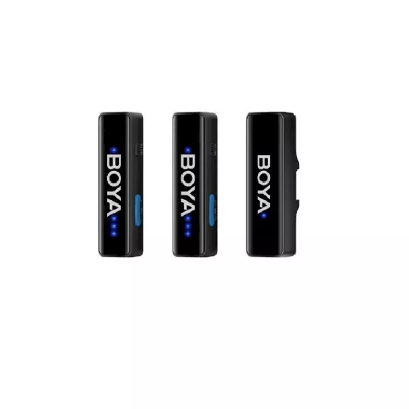 BOYA BOYALINK-TX Belaidė mikrofono sistema, 2.4GHz, 1 imtuvas ir 2 siųstuvai, itin ilga baterijos veikimo trukmė, juoda