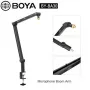 BOYA BY-BA30 Mikrofono svirties rankena (Plieninė, Juoda) - Stalo spaustuvas, 800 mm siekis, 360° sukimasis, 1,1 kg talpa, 3/8 colio sriegis su 5/8 colio adapteriu