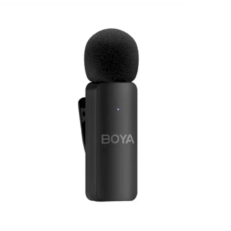 BOYA BY-V4 belaidė mikrofonų sistema 2.4GHz su 4 siųstuvais ir 1 imtuvu (3.5mm jungtis) juoda